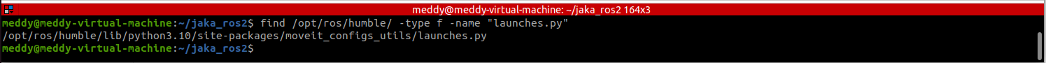 Figure 4-13: Locate launches.py Command Output