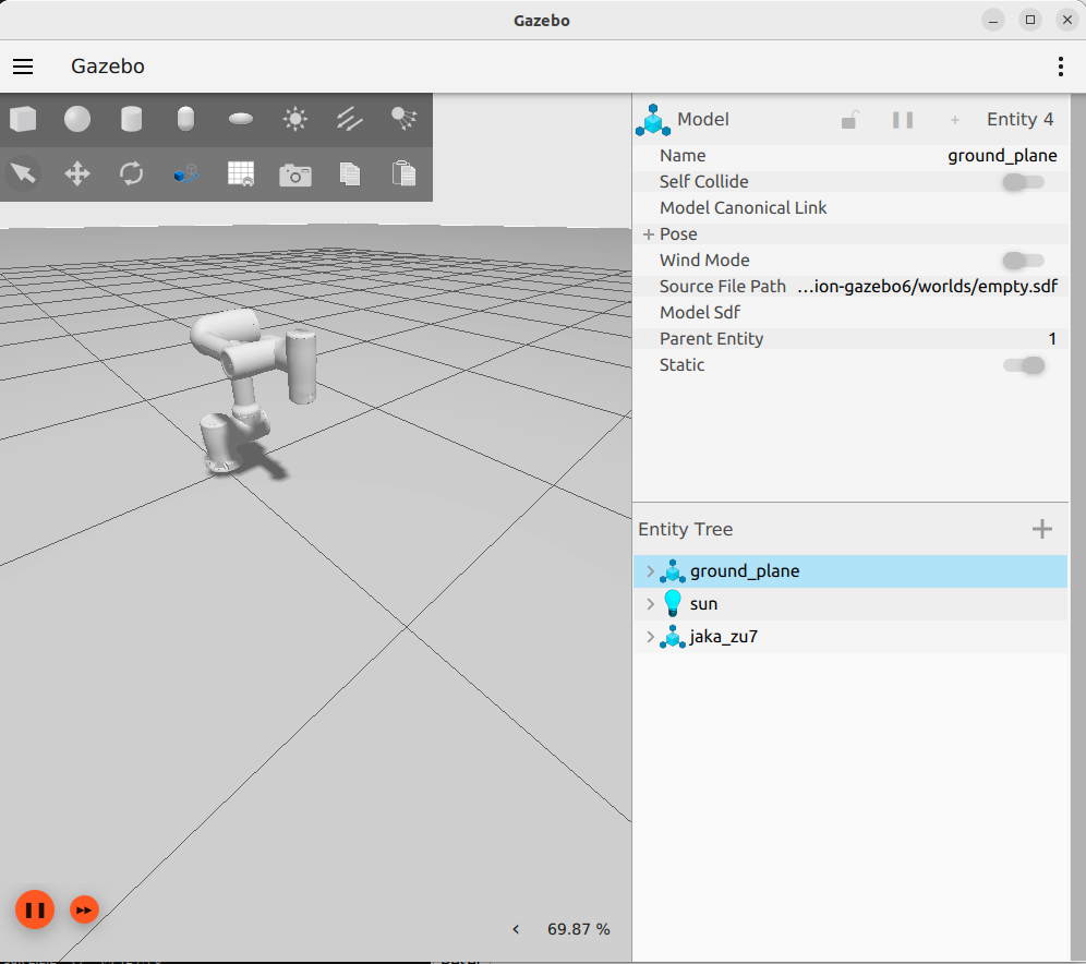 Figure 4-30: MoveIt Test Demo Gazebo with RViz Execution