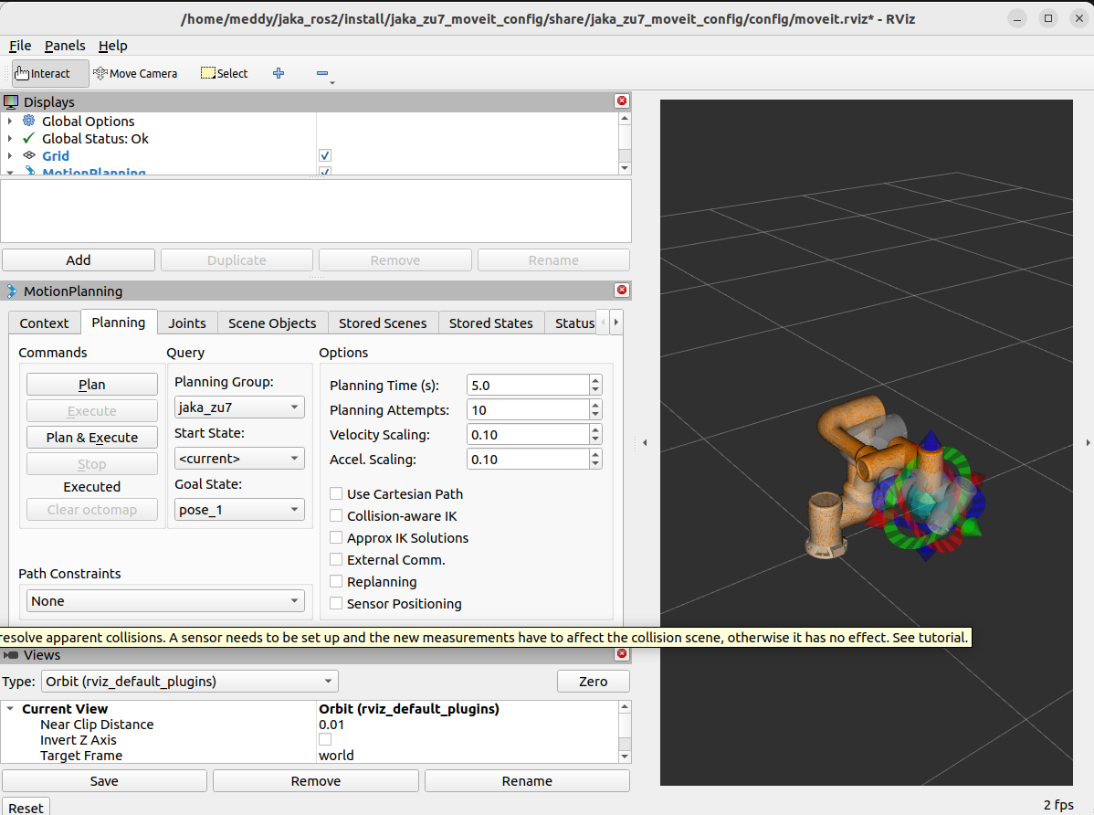 图 4-17： 演示 RViz  为 Gazebo 仿真执行